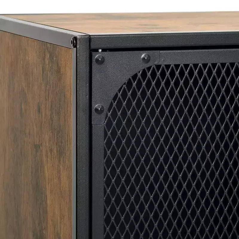 Classificatore a due ante in metallo e legno ingegnerizzato