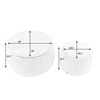 Pouf/Tavolino Contenitore Rotondo da 63,5 cm con Coperchio Rimovibile