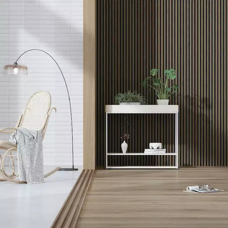 Pannello Fonoassorbente con Venatura del Legno Naturale (60x60x1,7cm, Confezione da 4)