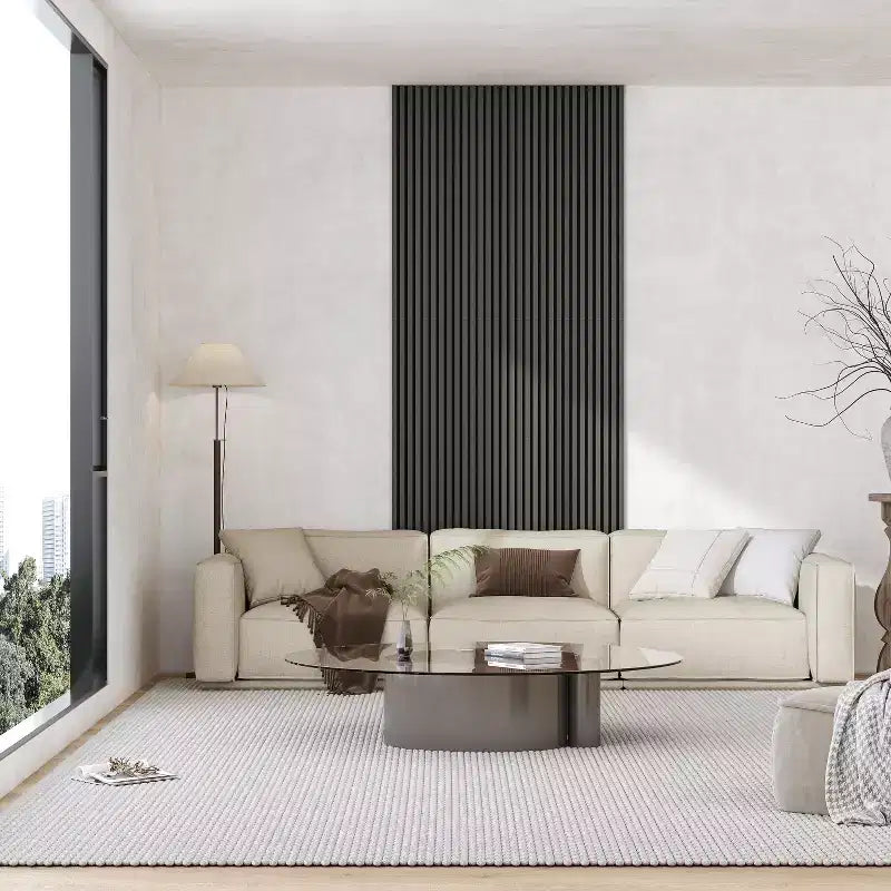 Pannello Fonoassorbente con Venatura del Legno Naturale (60x60x1,7cm, Confezione da 4)