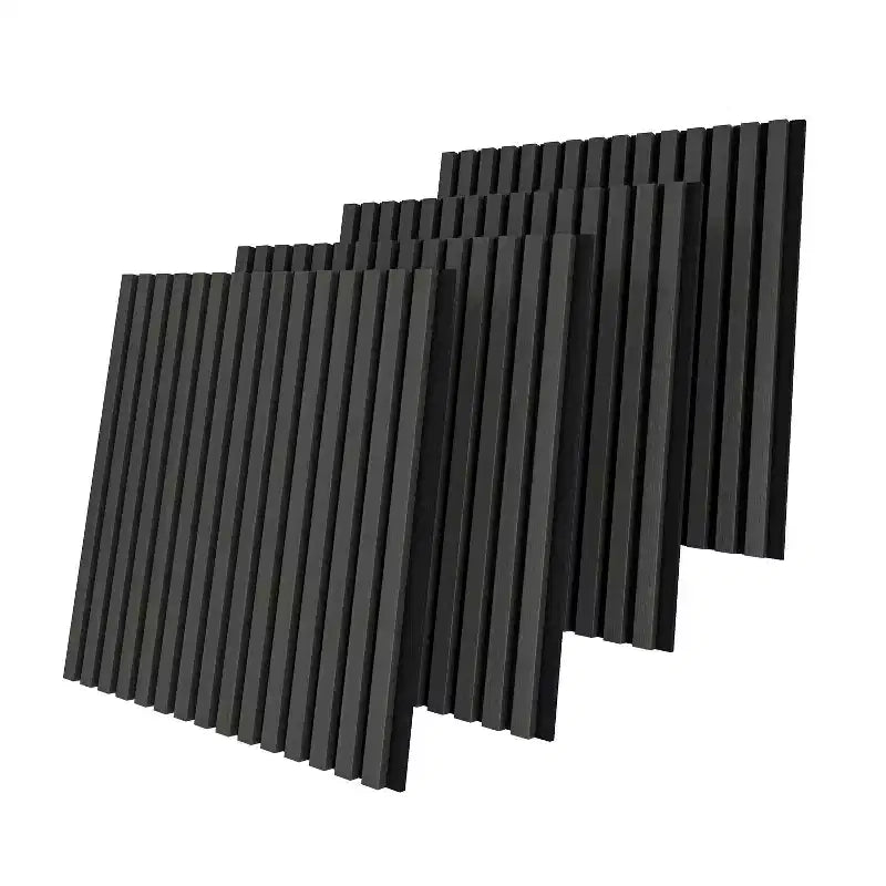 Pannello Fonoassorbente con Venatura del Legno Naturale (60x60x1,7cm, Confezione da 4)