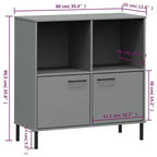 Libreria in Legno Massello con Gambe in Metallo – Mobile Contenitore Aperto