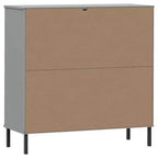 Libreria in Legno Massello con Gambe in Metallo – Mobile Contenitore Aperto