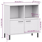 Libreria in Legno Massello con Gambe in Metallo – Mobile Contenitore Aperto