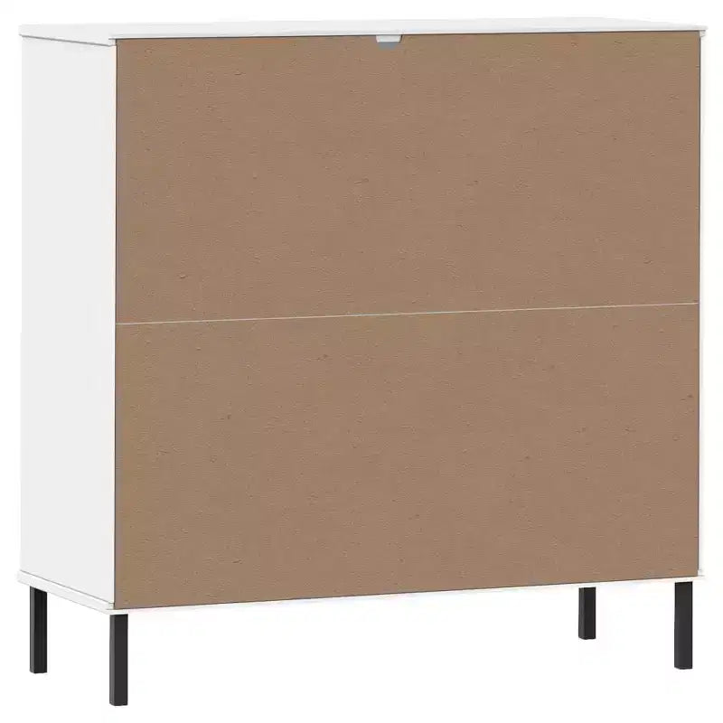 Libreria in Legno Massello con Gambe in Metallo – Mobile Contenitore Aperto