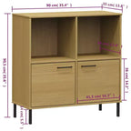 Libreria in Legno Massello con Gambe in Metallo – Mobile Contenitore Aperto