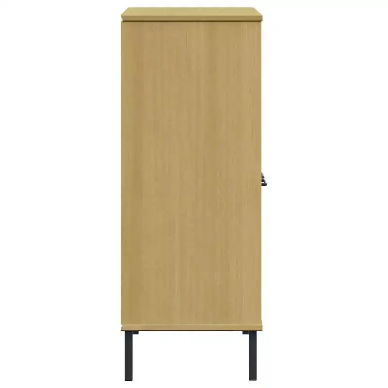 Libreria in Legno Massello con Gambe in Metallo – Mobile Contenitore Aperto