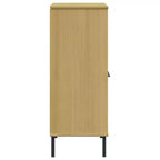 Libreria in Legno Massello con Gambe in Metallo – Mobile Contenitore Aperto