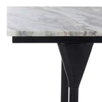 Consolle in marmo con base in metallo nero – Marrone Grigio