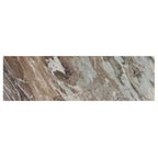 Consolle in marmo con base in metallo nero – Marrone Grigio