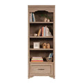 GDFStudio Renwood 72H Wood Bookcase with File Drawer and Adjustable Shelf