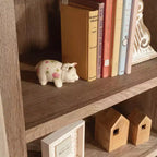 Libreria in legno alta 183 cm con cassetto portadocumenti e ripiano regolabile