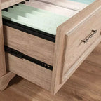 Libreria in legno alta 183 cm con cassetto portadocumenti e ripiano regolabile