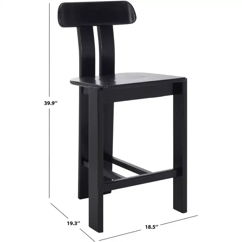 Sgabello da bancone in legno – Finitura naturale