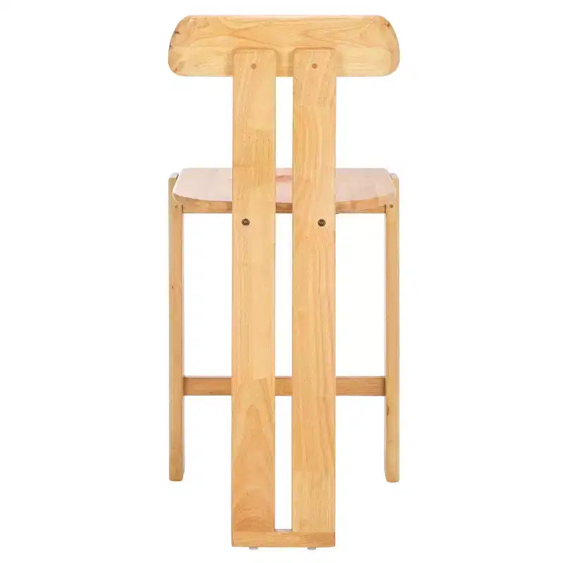Sgabello da bancone in legno – Finitura naturale