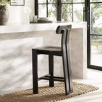 Sgabello da bancone in legno – Finitura naturale