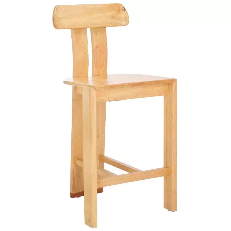 Sgabello da bancone in legno – Finitura naturale