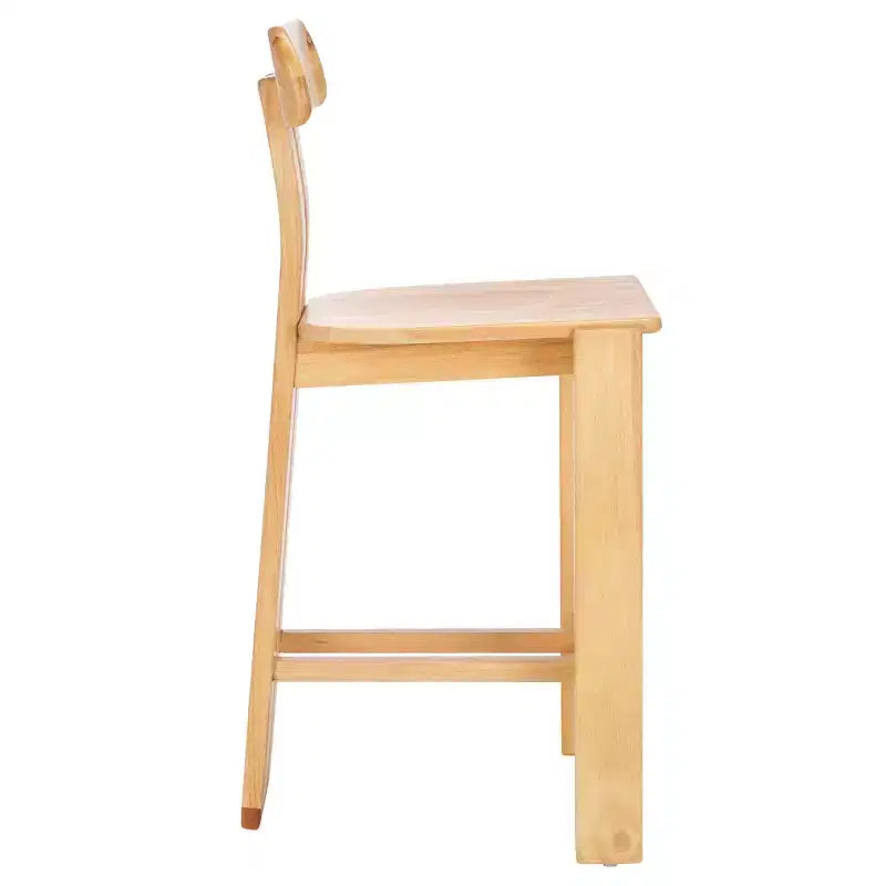 Sgabello da bancone in legno – Finitura naturale