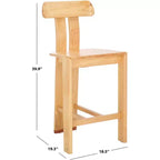 Sgabello da bancone in legno – Finitura naturale