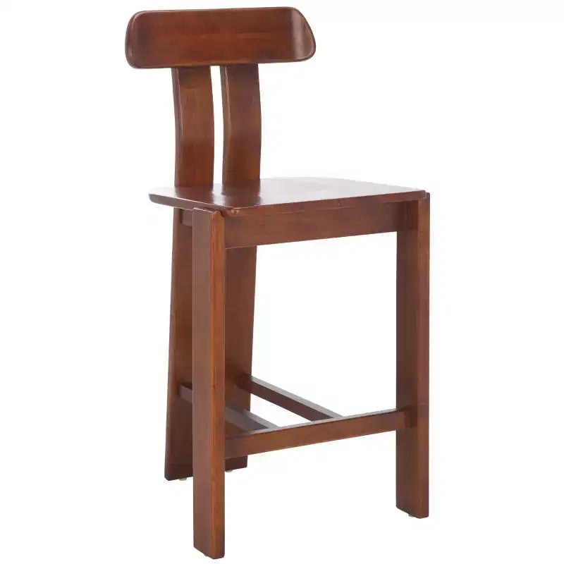 Sgabello da bancone in legno – Finitura naturale