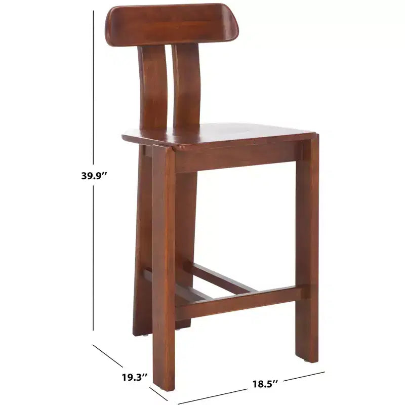 Sgabello da bancone in legno – Finitura naturale