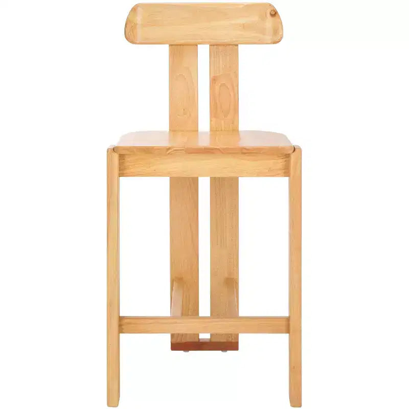 Sgabello da bancone in legno – Finitura naturale
