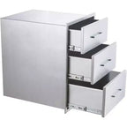 Cassetto da cucina per esterni in acciaio inossidabile, Cassetto BBQ con design a filo, Cassetti per isola BBQ con maniglia, Nessuna installazione richiesta