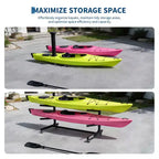 Porta Kayak Indipendente Per Carichi Pesanti con Ruote, Supporto Regolabile per Garage ed Esterni, Adatto per Canoe, SUP e Tavole da Surf