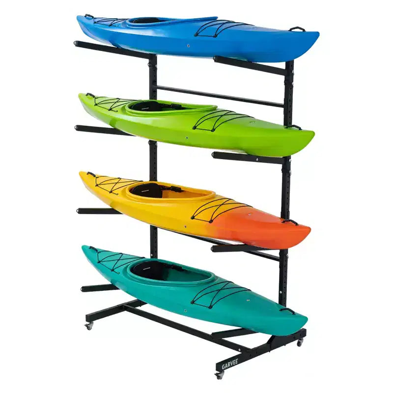Porta Kayak Indipendente Per Carichi Pesanti con Ruote, Supporto Regolabile per Garage ed Esterni, Adatto per Canoe, SUP e Tavole da Surf