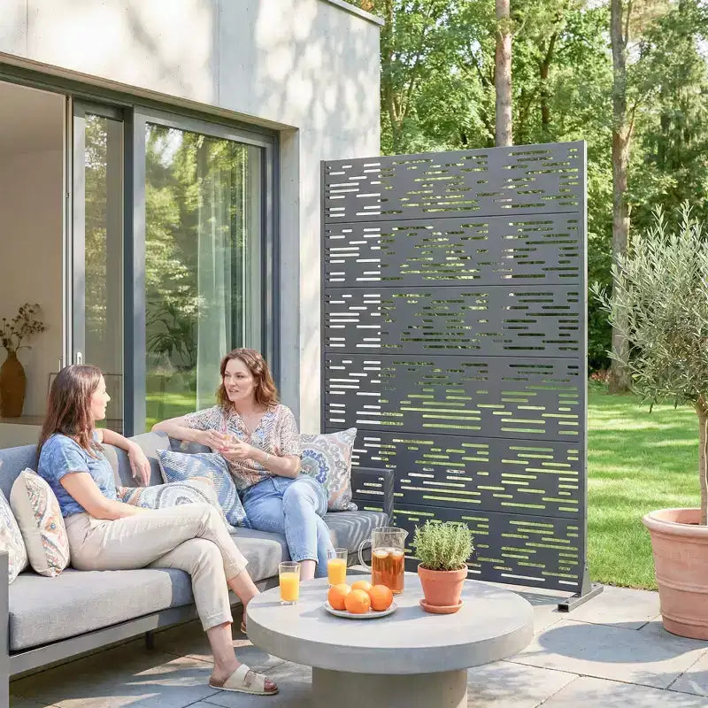 Pannelli per recinzione autoportante in metallo per esterni per la privacy – H 183 cm, L 120/178/239 cm