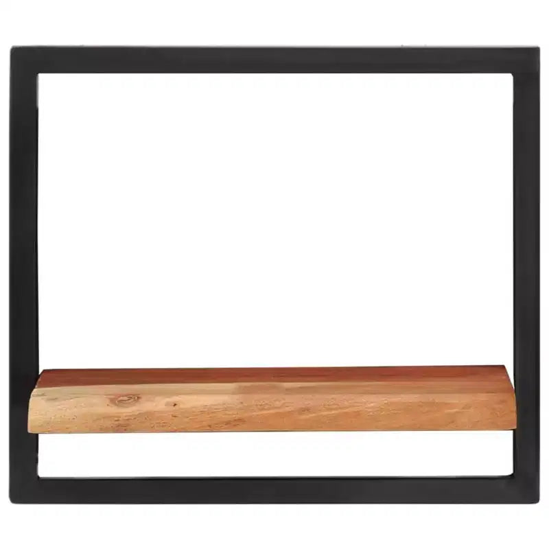 Set di 5 mensole in legno d'acacia – Stile industriale marrone e nero