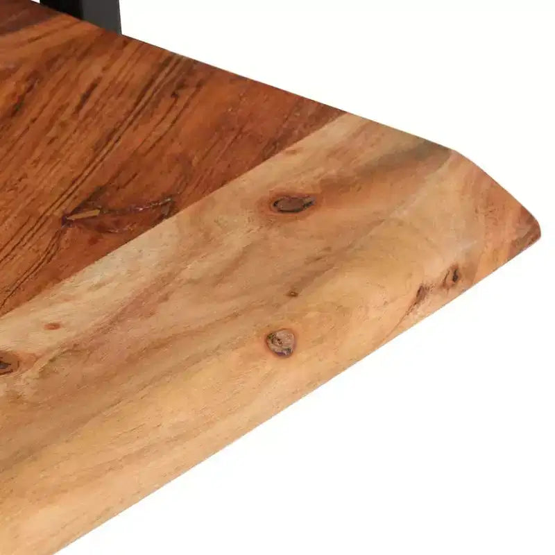 Set di 5 mensole in legno d'acacia – Stile industriale marrone e nero