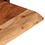 Set di 5 mensole in legno d'acacia – Stile industriale marrone e nero