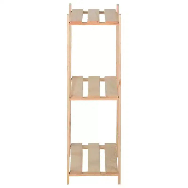 Scaffale portaoggetti a 3 ripiani in legno massello di pino – 60x28,5x90 cm