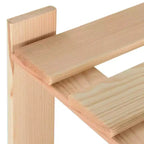 Scaffale portaoggetti a 3 ripiani in legno massello di pino – 60x28,5x90 cm