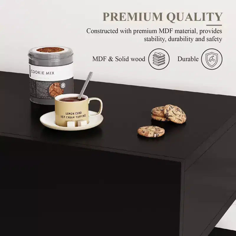 Mobile bar in legno, mobile da cucina con 3 cassetti e ripiano regolabile, credenza a buffet per sala da pranzo