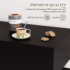 Mobile bar in legno, mobile da cucina con 3 cassetti e ripiano regolabile, credenza a buffet per sala da pranzo
