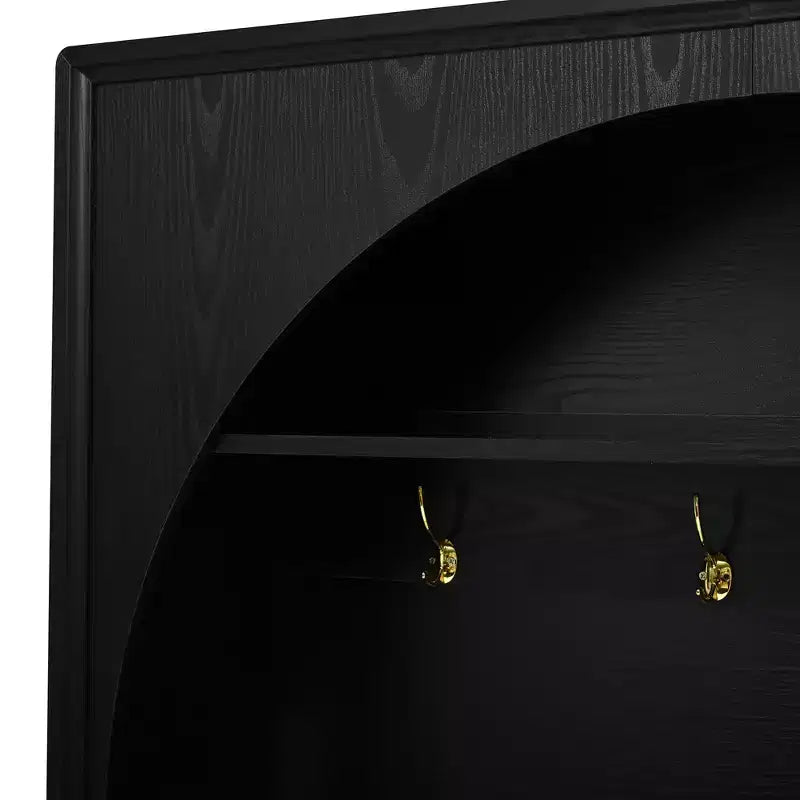 Panca da ingresso All-in-1 Hall Tree con appendiabiti, ganci e scarpiera