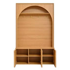 Panca da ingresso All-in-1 Hall Tree con appendiabiti, ganci e scarpiera