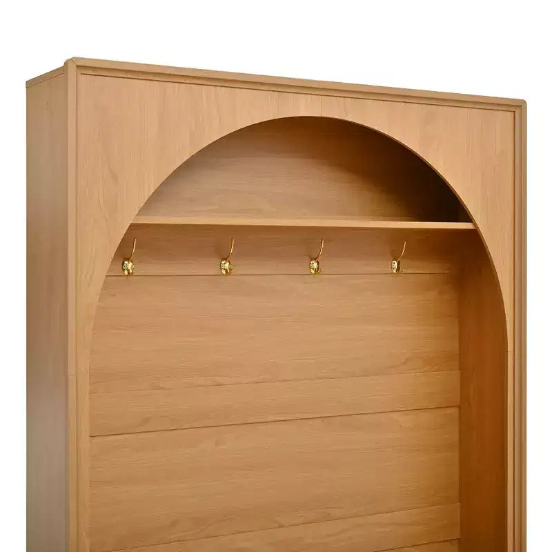 Panca da ingresso All-in-1 Hall Tree con appendiabiti, ganci e scarpiera