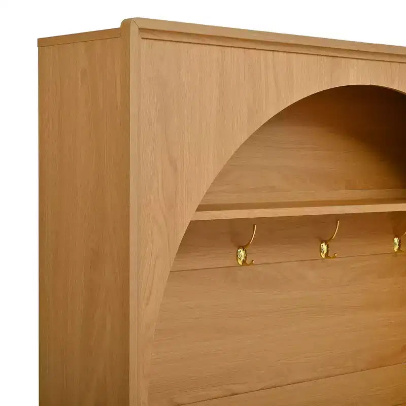 Panca da ingresso All-in-1 Hall Tree con appendiabiti, ganci e scarpiera