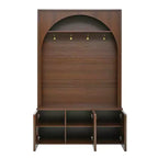 Panca da ingresso All-in-1 Hall Tree con appendiabiti, ganci e scarpiera