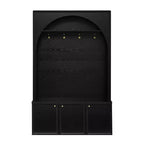 Panca da ingresso All-in-1 Hall Tree con appendiabiti, ganci e scarpiera