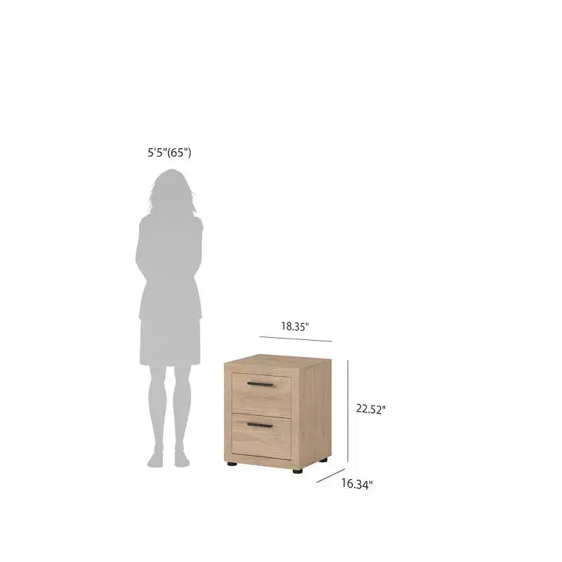 Set da 4 Pezzi per Camera da Letto – Stile Scandinavo, Finitura Jackson Hickory