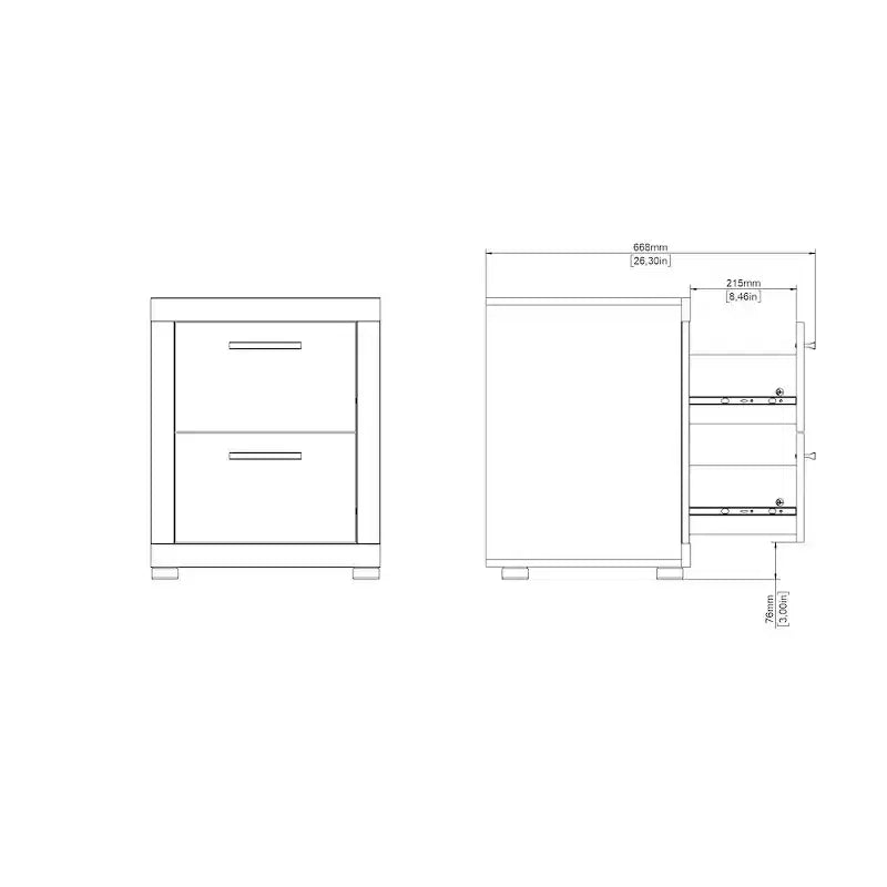 Set da 4 Pezzi per Camera da Letto – Stile Scandinavo, Finitura Jackson Hickory