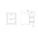 Set da 4 Pezzi per Camera da Letto – Stile Scandinavo, Finitura Jackson Hickory