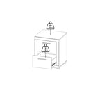 Set da 4 Pezzi per Camera da Letto – Stile Scandinavo, Finitura Jackson Hickory