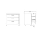 Set da 4 Pezzi per Camera da Letto – Stile Scandinavo, Finitura Jackson Hickory