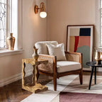 Tavolino Basso in Radica di Noce Art Déco – Finitura Impiallacciatura in Radica