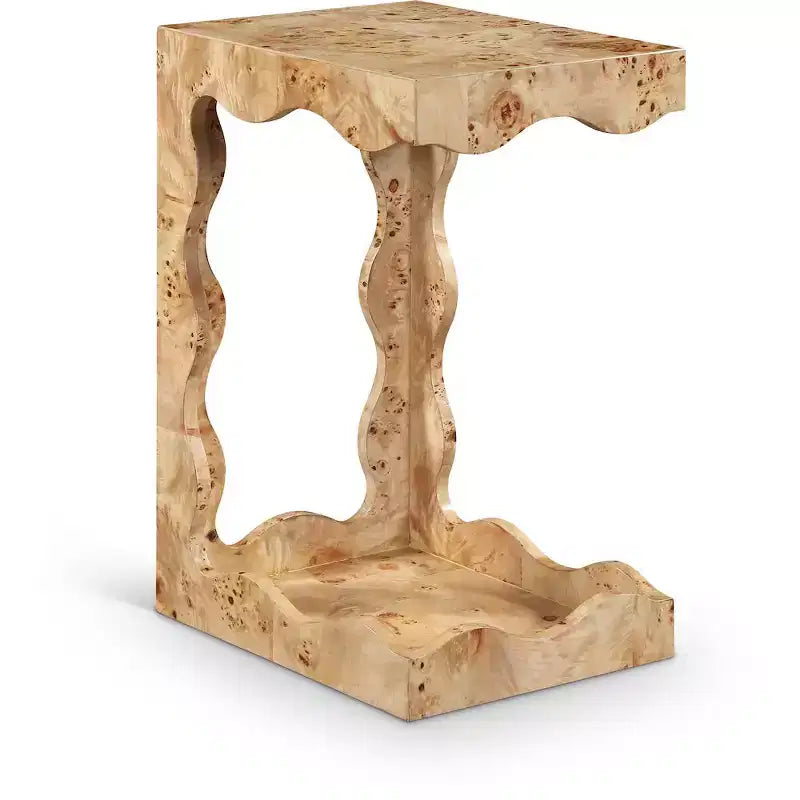Tavolino Basso in Radica di Noce Art Déco – Finitura Impiallacciatura in Radica